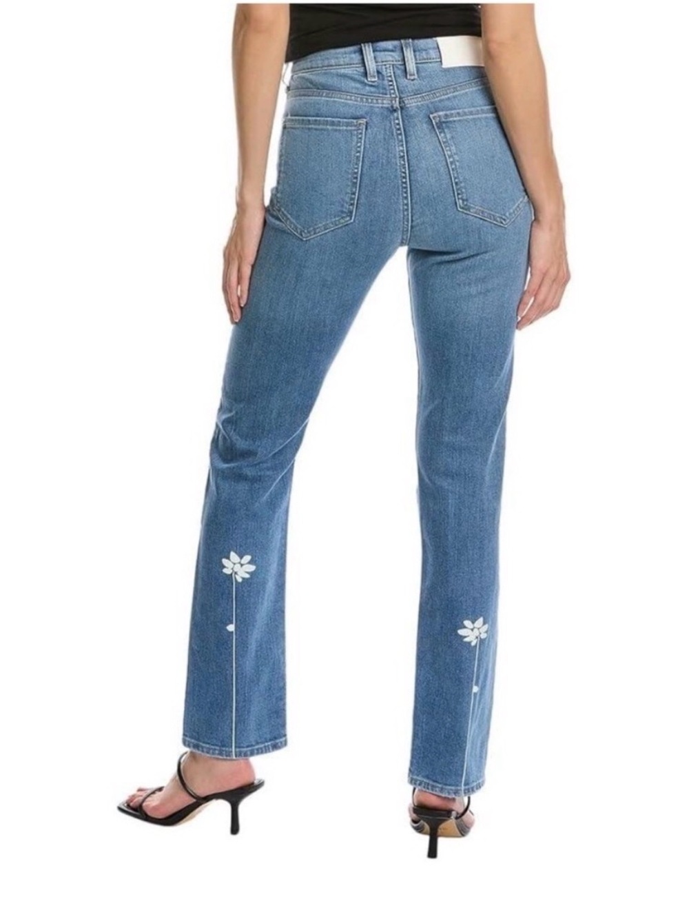 7 For All Mankind Floral Detail Easy Slim Jean, size 26